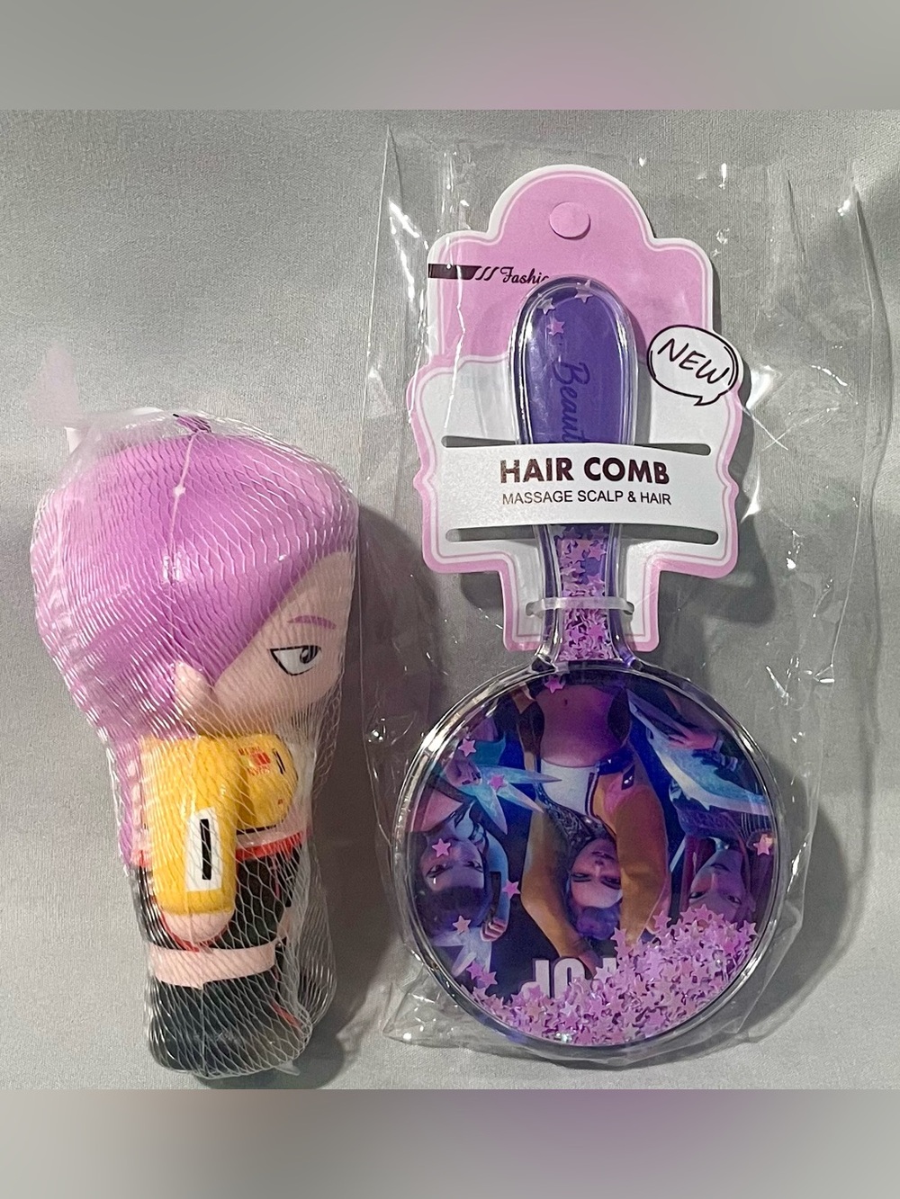 Squishy K-pop Rumi & Glittery K-pop Hairbrush Bundle - Picture 2 of 3